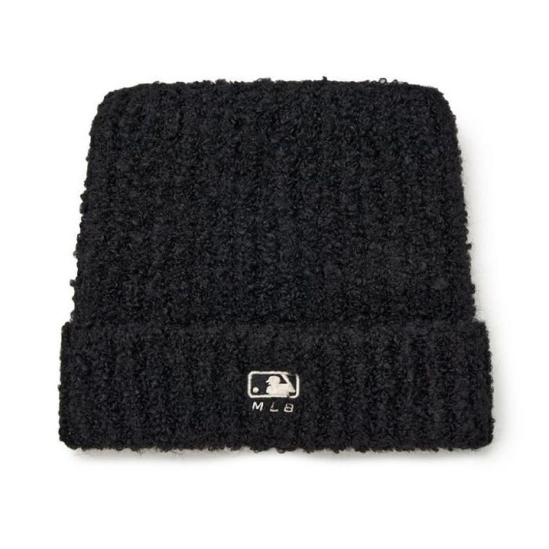 【新品未開封】MLB Korea 猫耳ニット帽 黒 カリナ着用モデル（韓国限定）