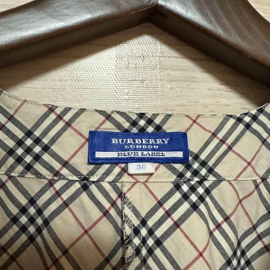 ✨BURBERRY バーバリー ノバチェック 肩リボン タンクトップ M✨
