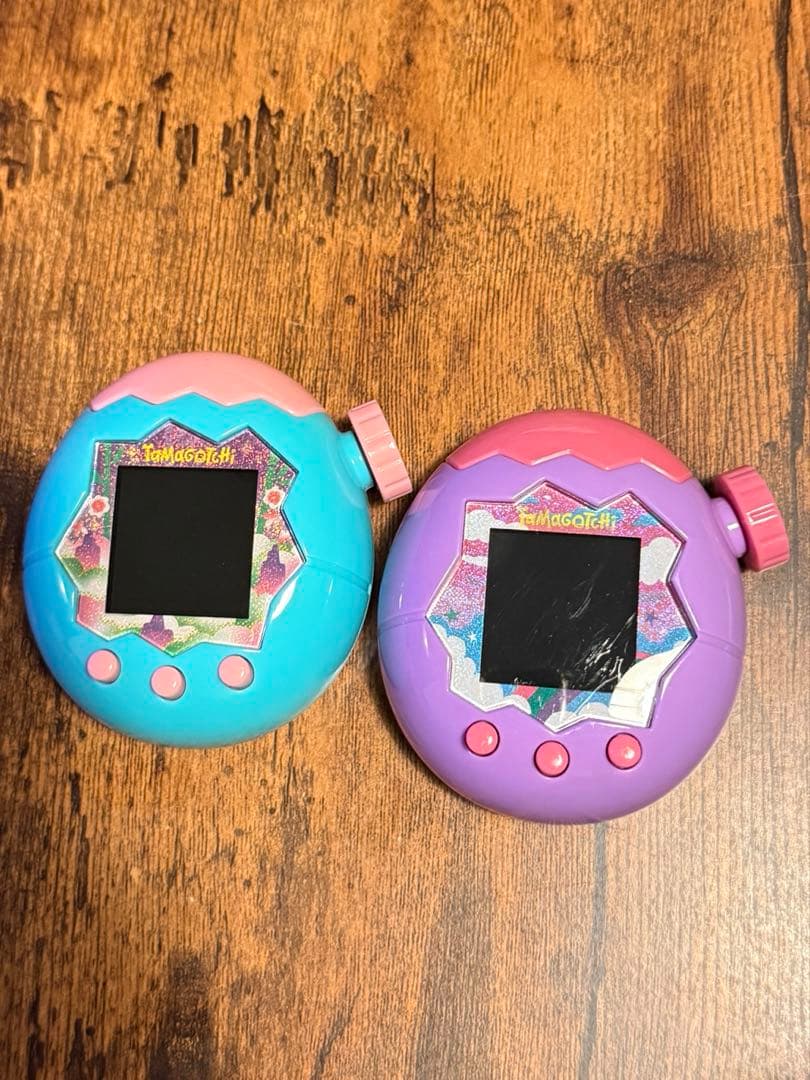 【美品】たまごっちパラダイス ジェイドフォレスト パープルスカイ 保護フィルム付