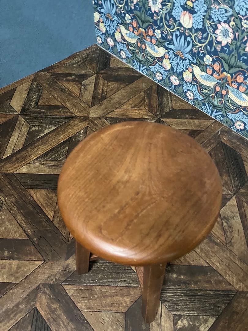 木製 スツール 昭和レトロ 当時物 インテリア 椅子 丸椅子
