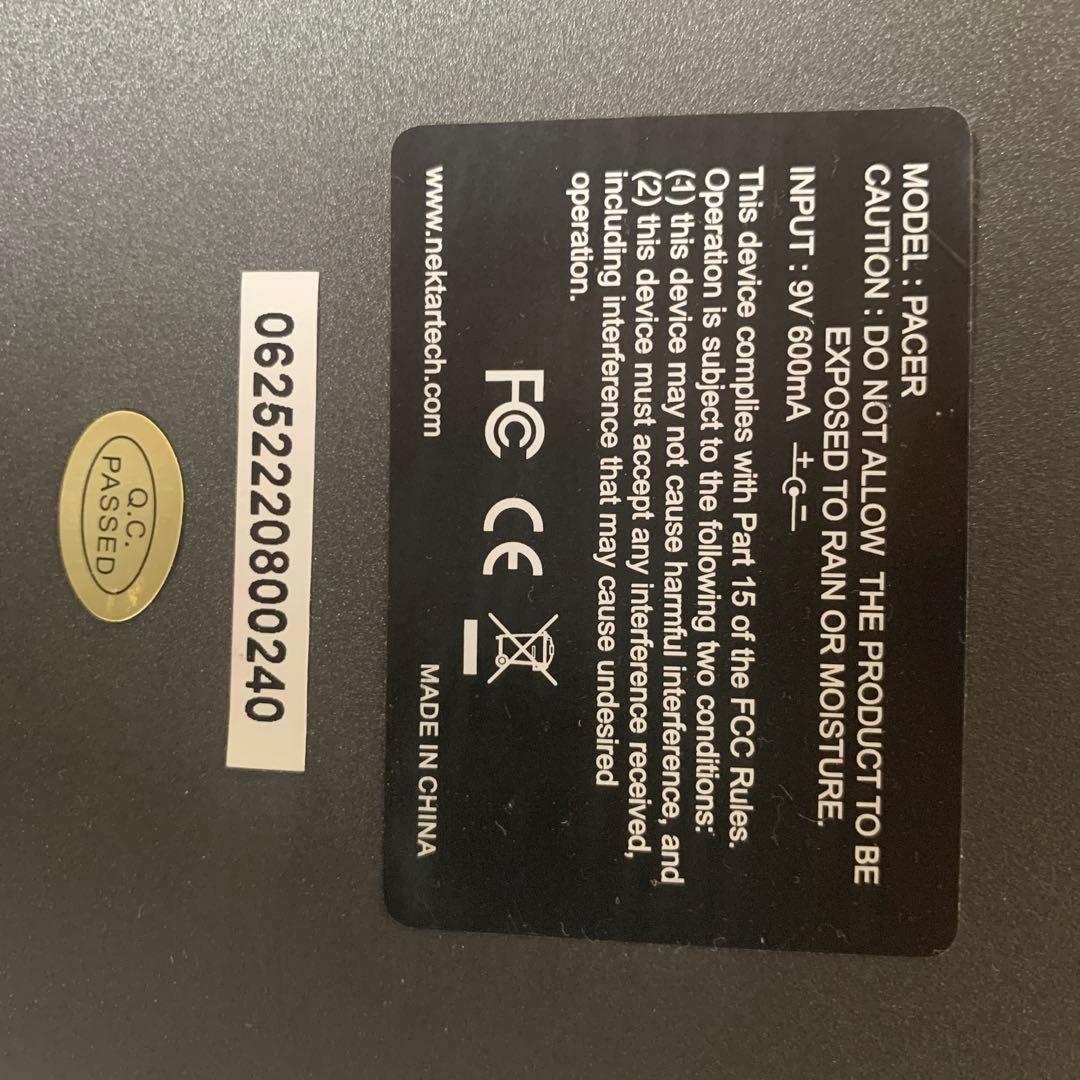 NEKTER PACER USBコントロールパネル