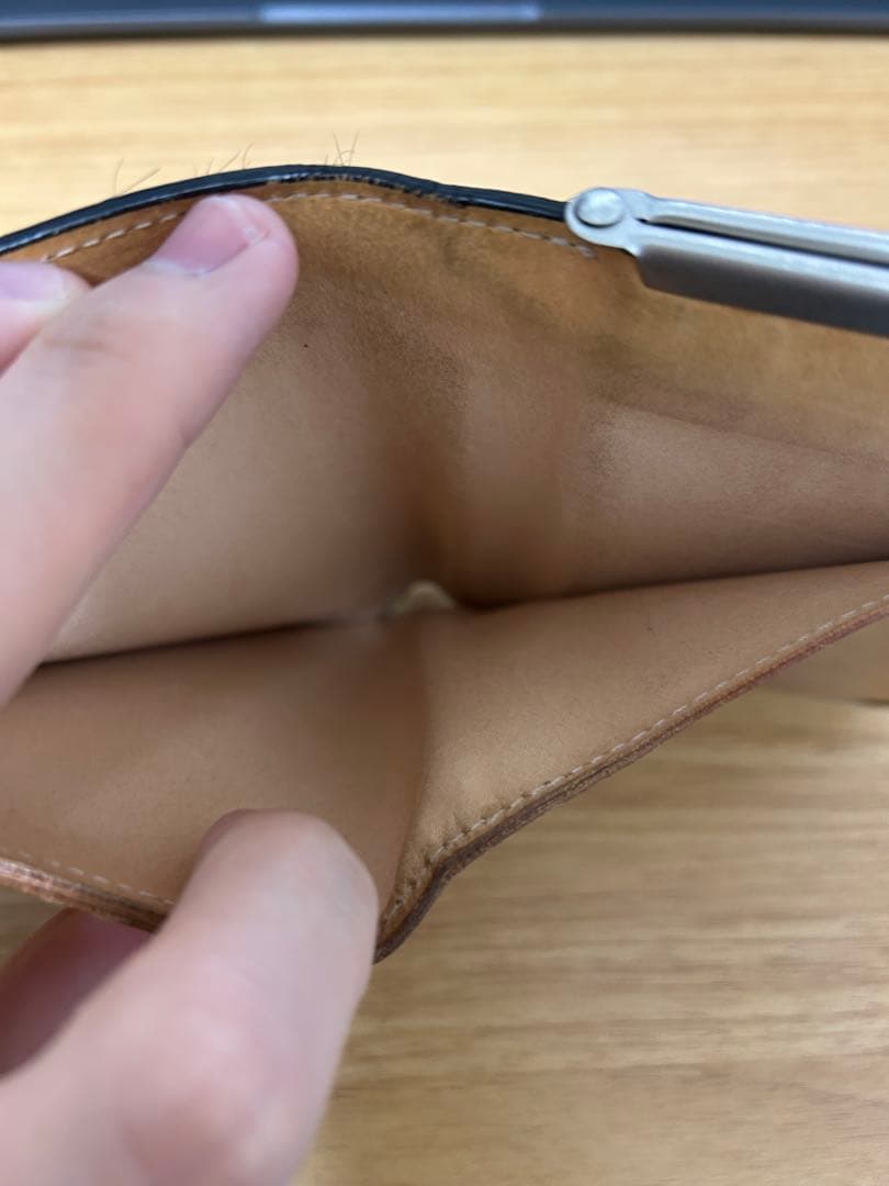 Hender Scheme hairy snap wallet black 美品