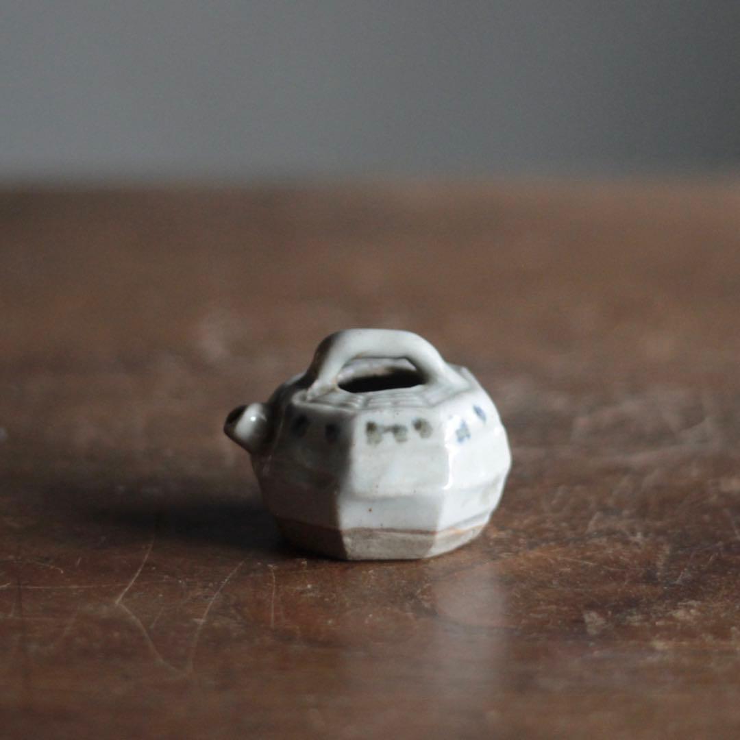 染付 八角 水滴 古道具 アンティーク 文具