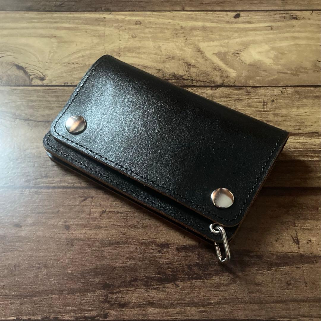 【お札を折らずに収納】カウレザー トラッカーウォレット150（ミドル）2.5層