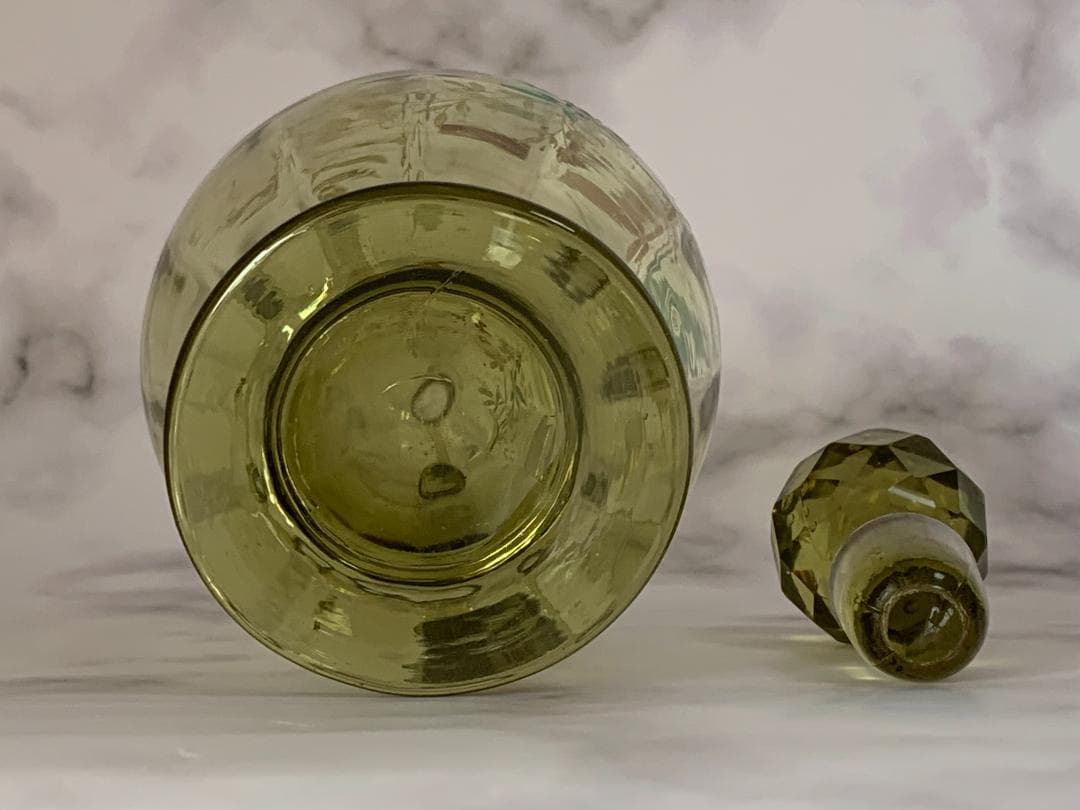 ✨特別価格✨エナメル絵吹きガラスカラフェ・リキュールグラスセットアンティーク