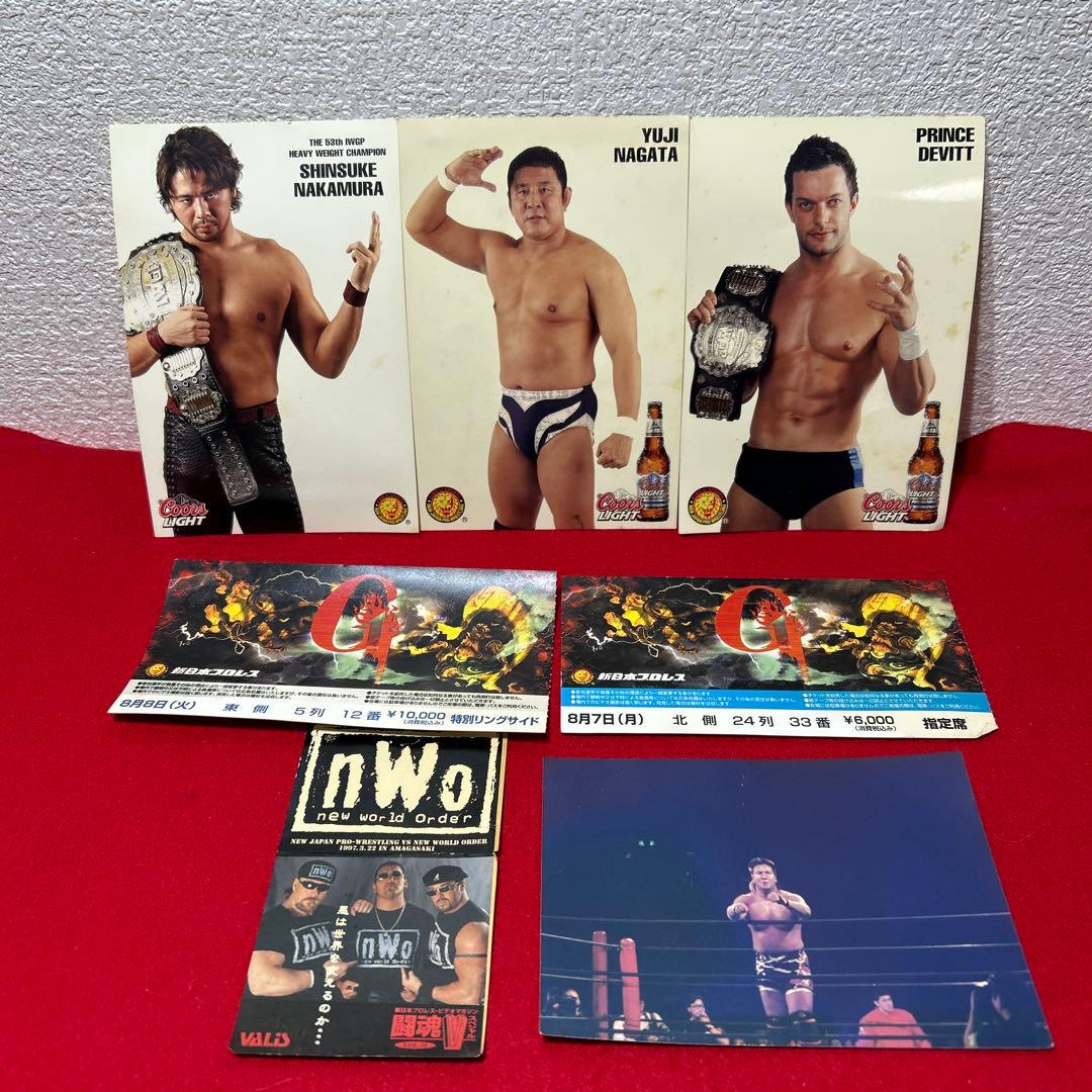 新日本プロレス　フィギュア　蝶野　武藤　長州　天山　ポスカ　チケット　まとめ