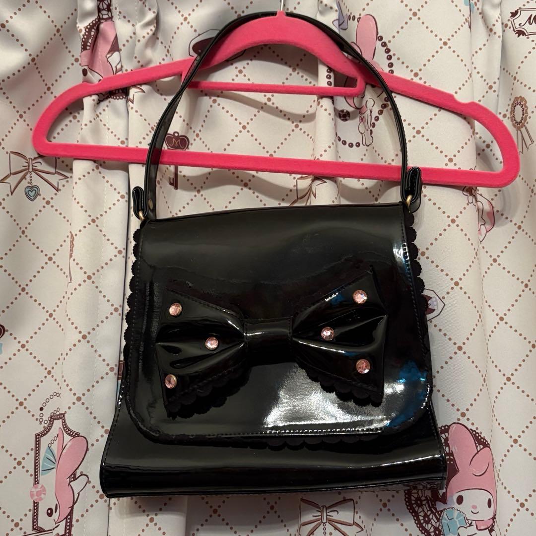 ニ*生様 Angelic Pretty 宝石エナメルバッグ 黒