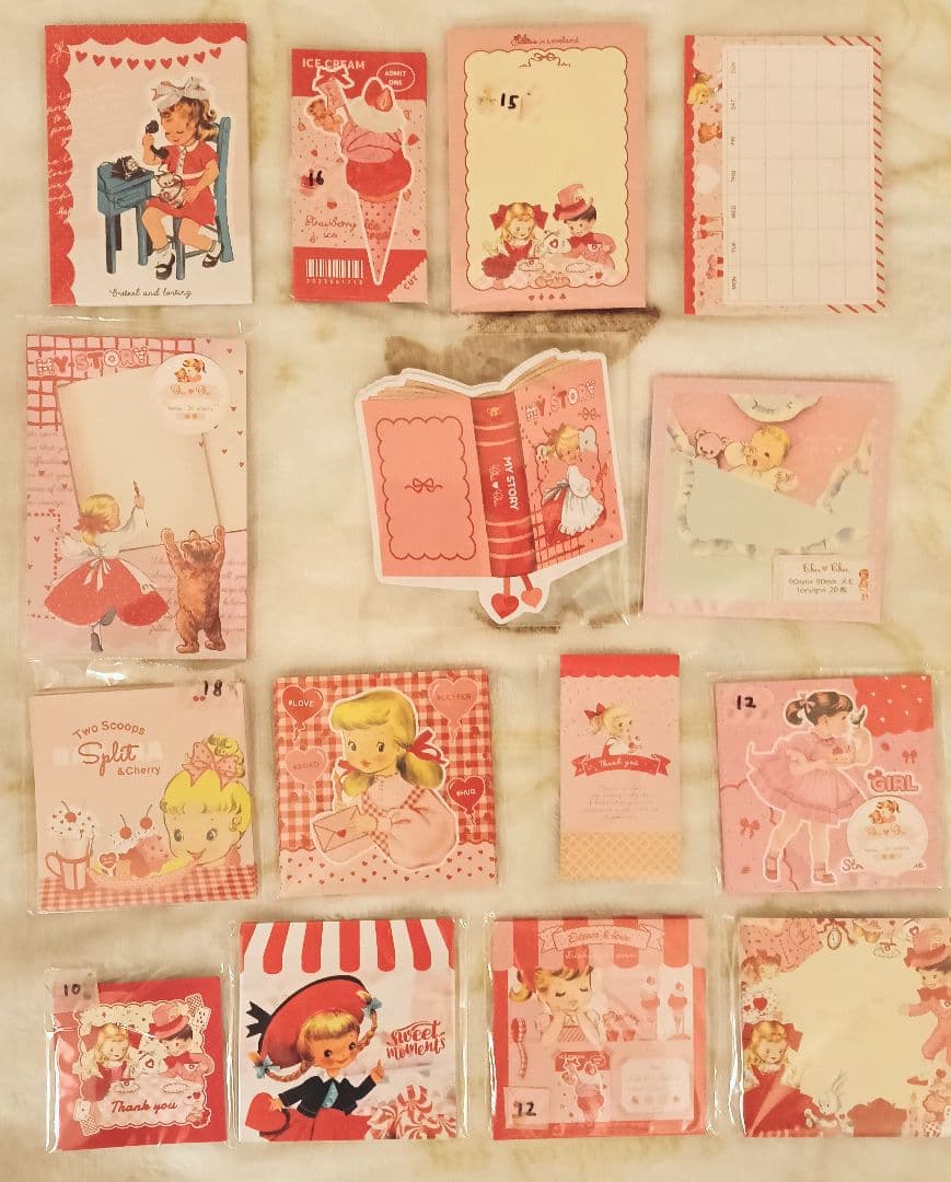 国内作家メモデザインペーパータグおすそ分けファイルchuchuaromantic