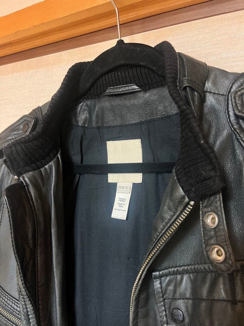 DIESEL レザーシングルライダースジャケット　古着