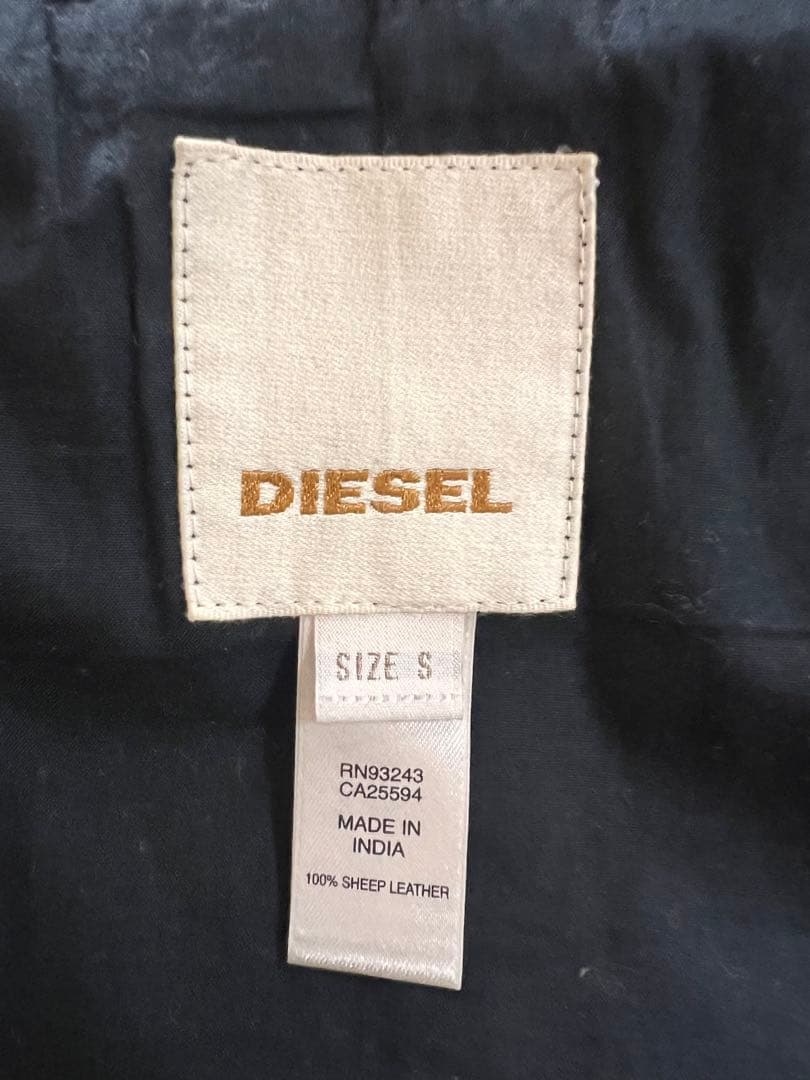 DIESEL レザーシングルライダースジャケット　古着