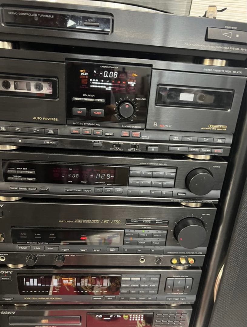 内蔵ブルーツゥース変更可能SONYリバティLBT-V750中古動作品レコード付き