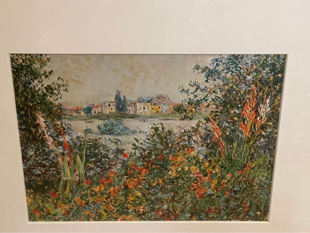 クロード・モネ ヴェトゥイユに咲く花 額縁 アート インテリア