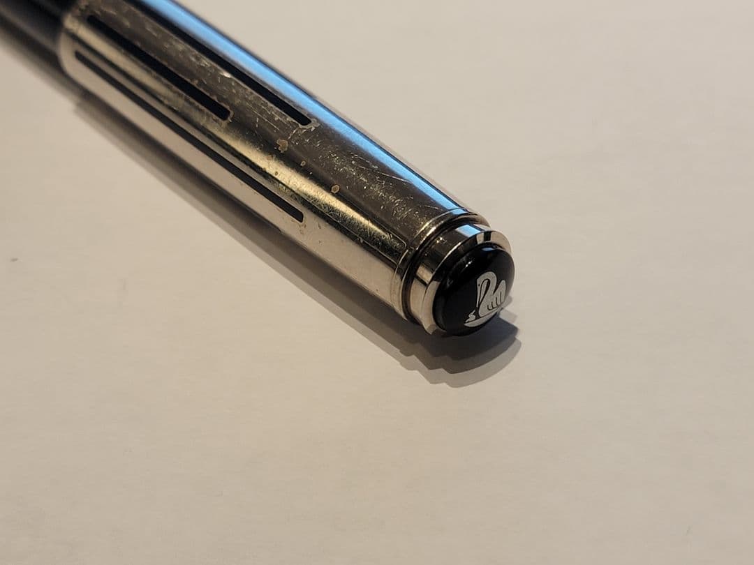 PELIKAN Souverän R625 シルバー/ブルー ローラーボール