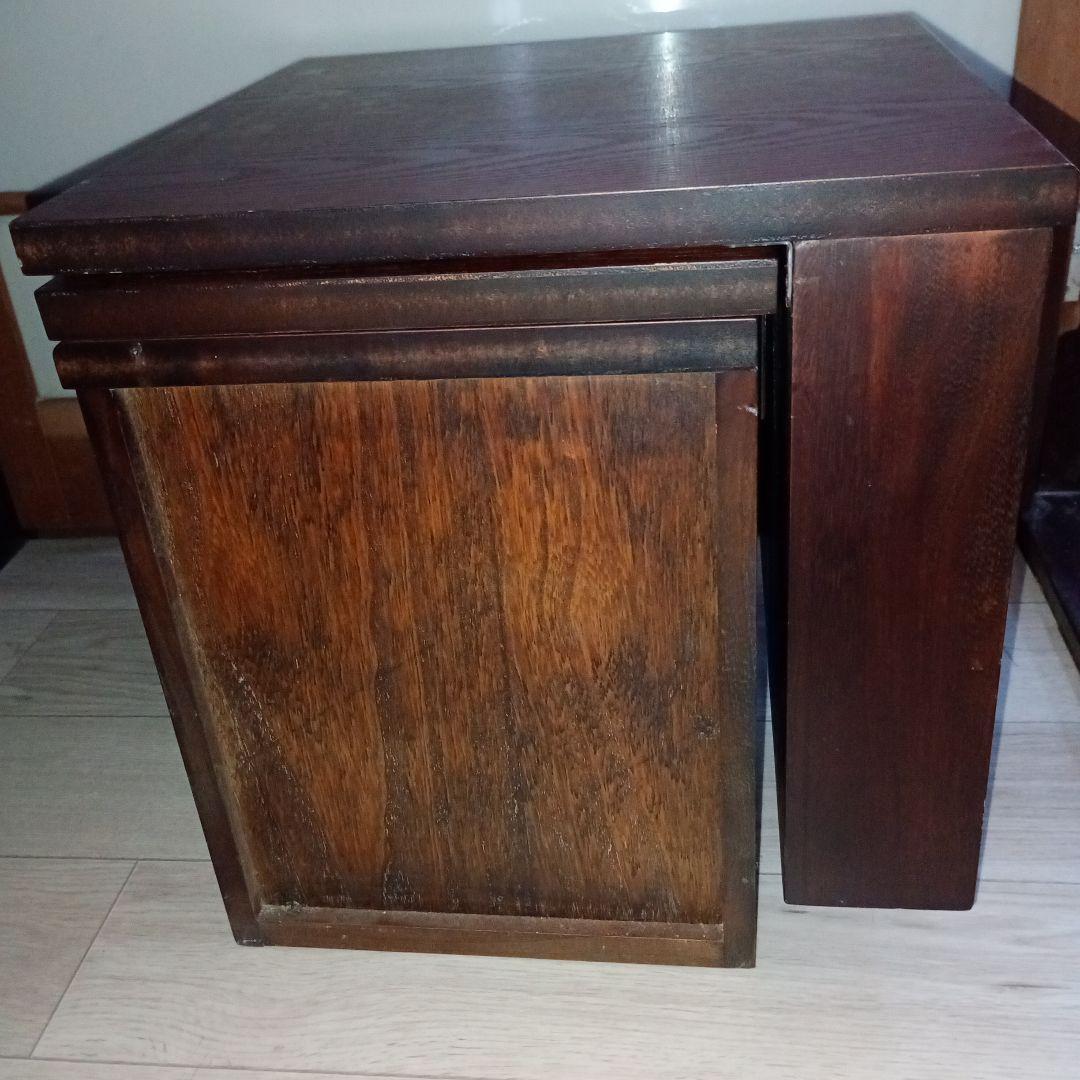 文机 折りたたみ式 三段引き出し