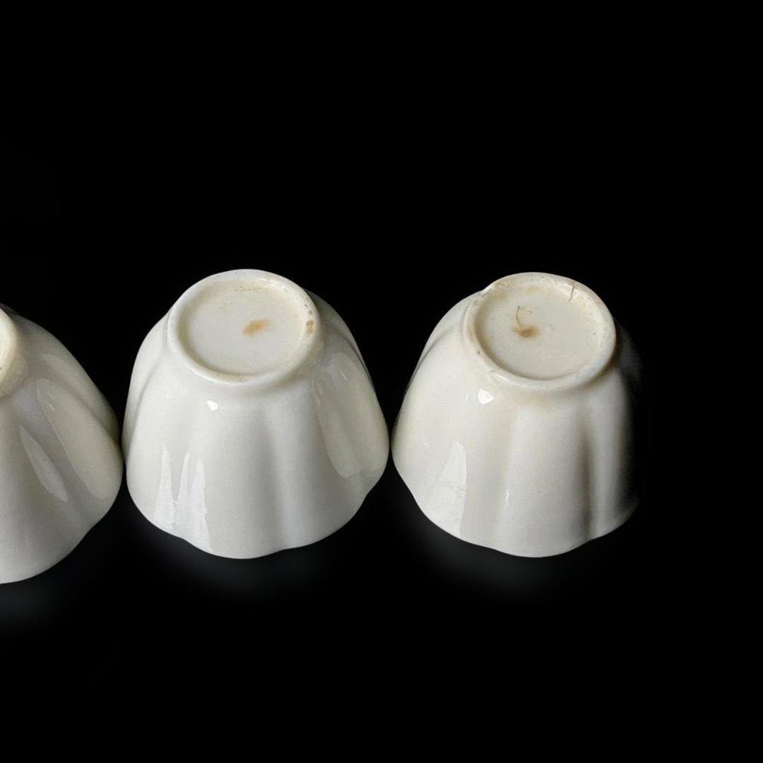 唐物 白南京 白磁 稜花形煎茶碗 五客 白釉碗 中国美術 古玩 SH20