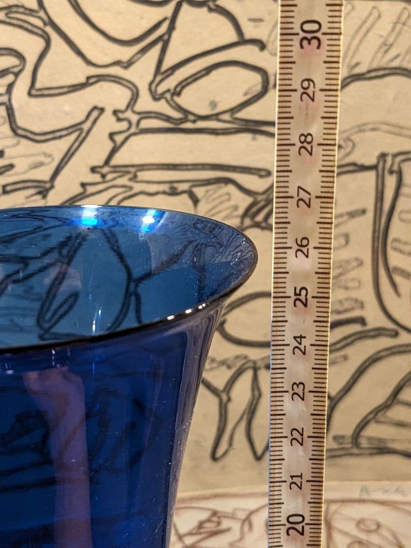 ベネチアンゴブレット-ブルーフルート-オリジナルムラーノグラス