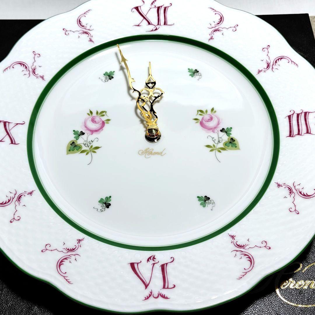 ヘレンド ウィーンの薔薇 ウォールクロック 時計 プレート 皿 掛け時計