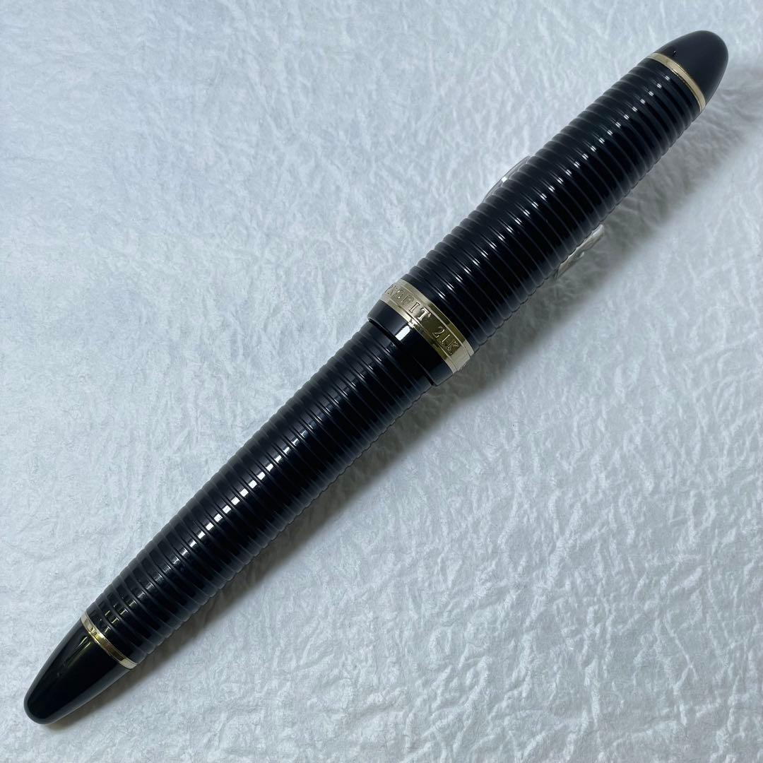 希少 長刀研ぎ セーラー万年筆 プロフィット ジャバラ 黒 長原宣義研ぎ