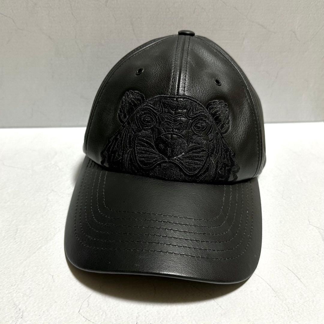 Kenzo ケンゾー レザー タイガー 刺繍 キャップ
