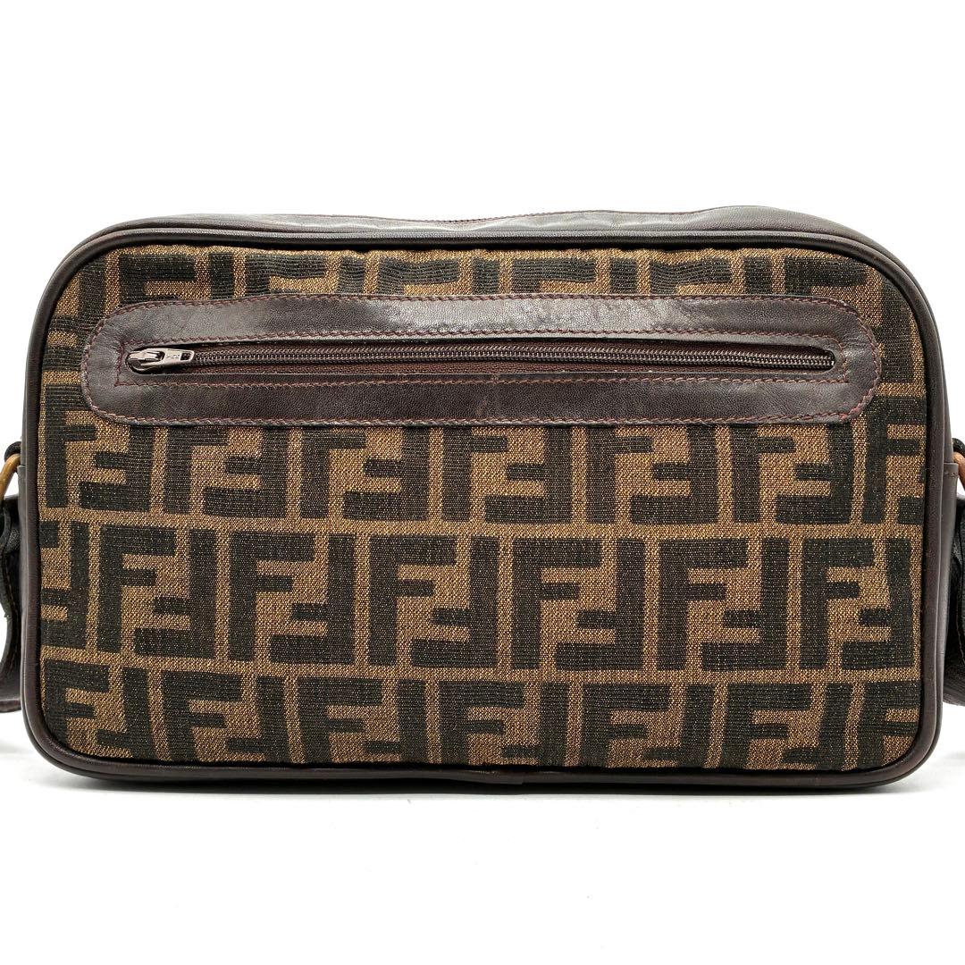 廃盤・正規品 フェンディ ショルダーバッグ ズッカ柄 FF ユニセックス 茶