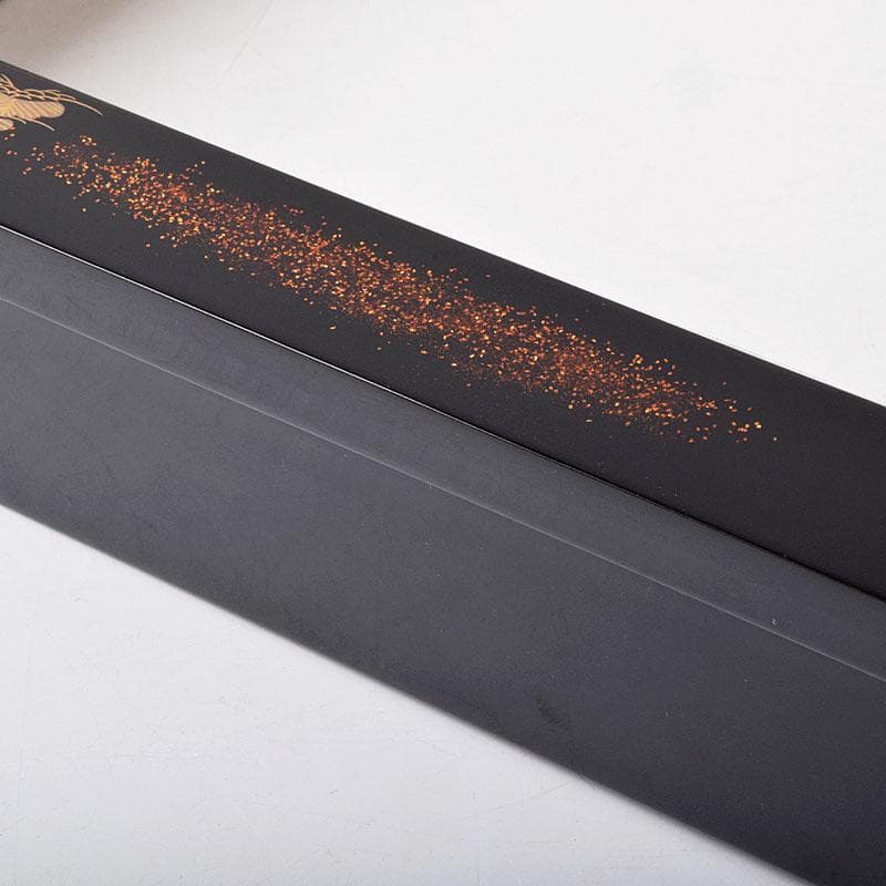 茶道具　輪島塗　組橋貞風作　老松蒔絵　炉縁　共箱　C　R9229B