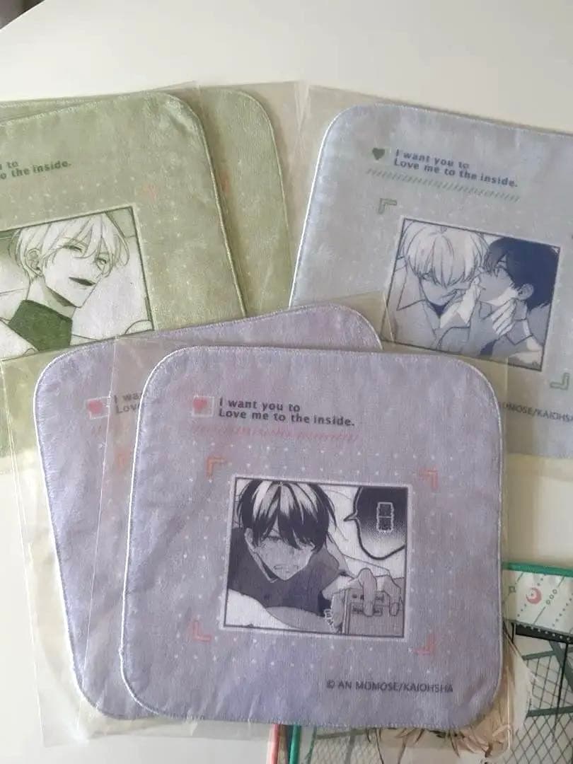 ナカまであいして くじ 缶バッジ5点セット+ハンカチ8枚セット