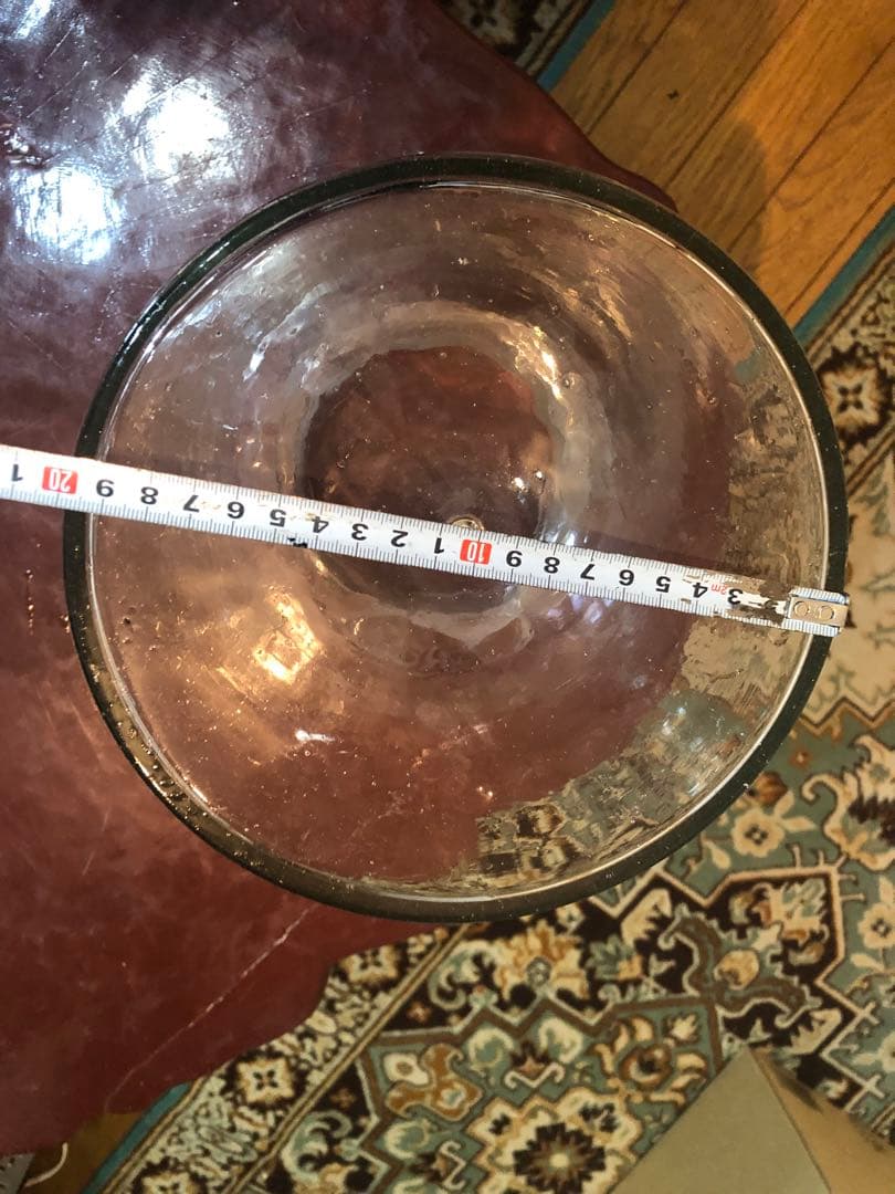 透明ガラス瓶　蓋付き　昭和レトロ