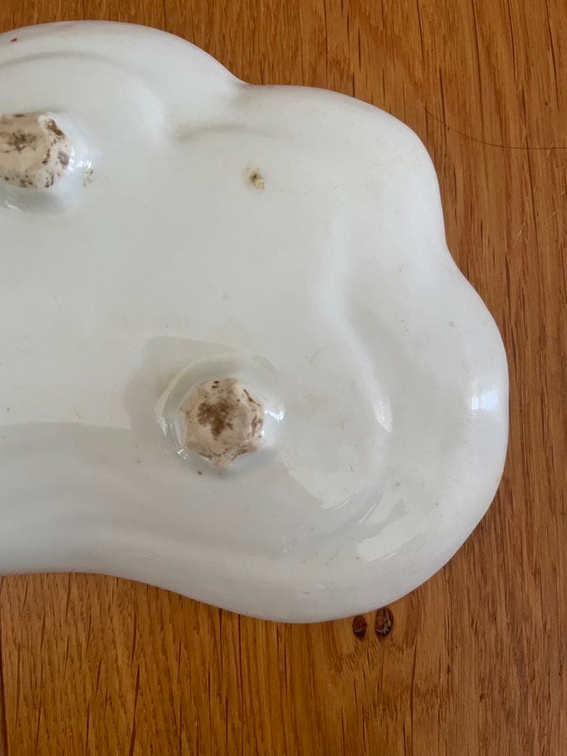 染付　松葉型　皿　金継ぎ　古物　古道具