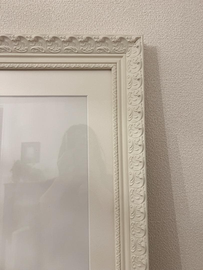 大型 白装飾フレーム額縁 長方形