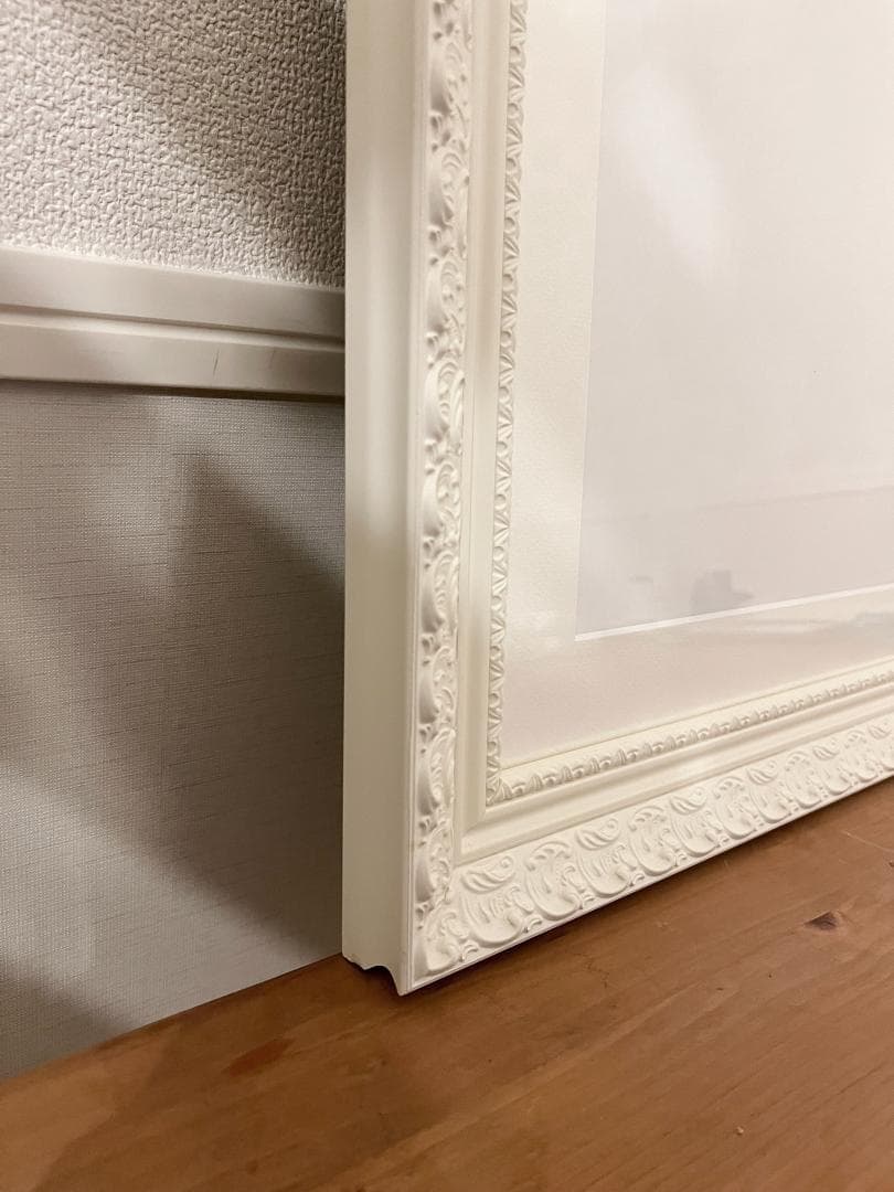 大型 白装飾フレーム額縁 長方形