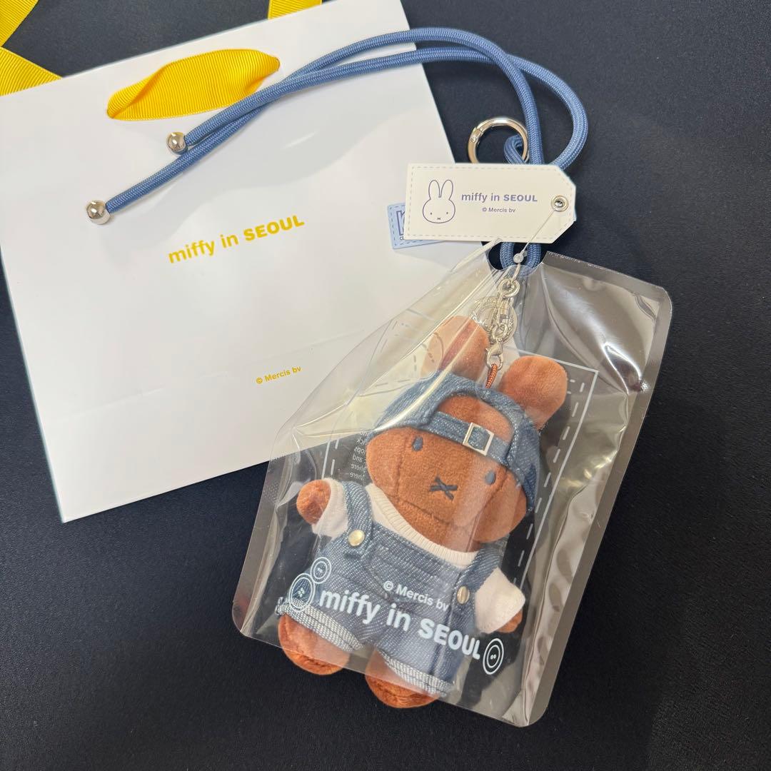 新品　ミッフィー デニム　マスコット 3体セット　ショッパー付　韓国限定　聖水①