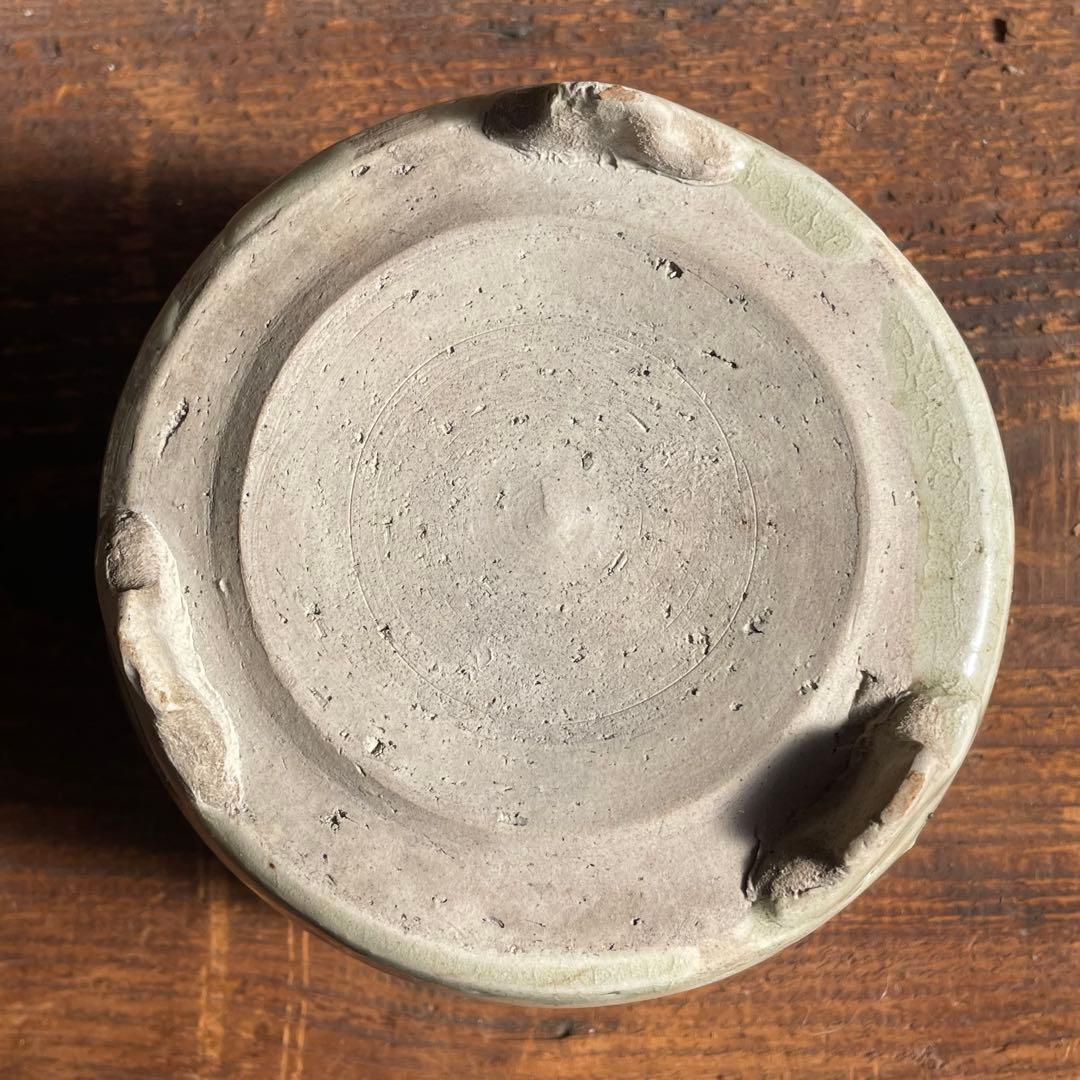 御深井三足香炉 江戸時代 御深井焼 古美濃 古瀬戸 灰釉陶器 骨董 古美術