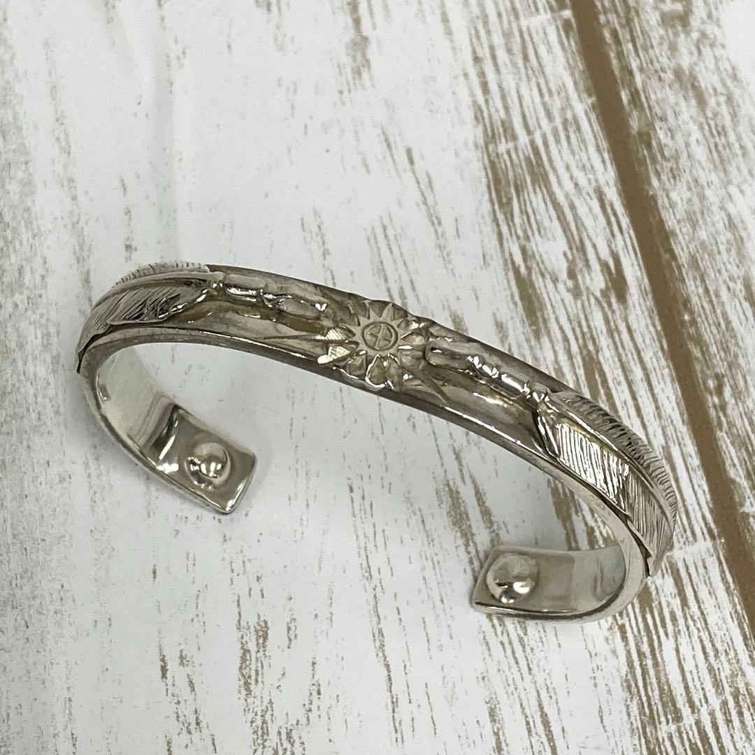 ra-2154) RED MAN レッドマン シンボルフェザーバングル シルバー