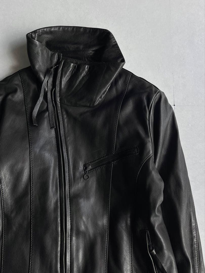 ジャケット・アウター \"EDGE RUPERT\" High-Neck Leather Jacket