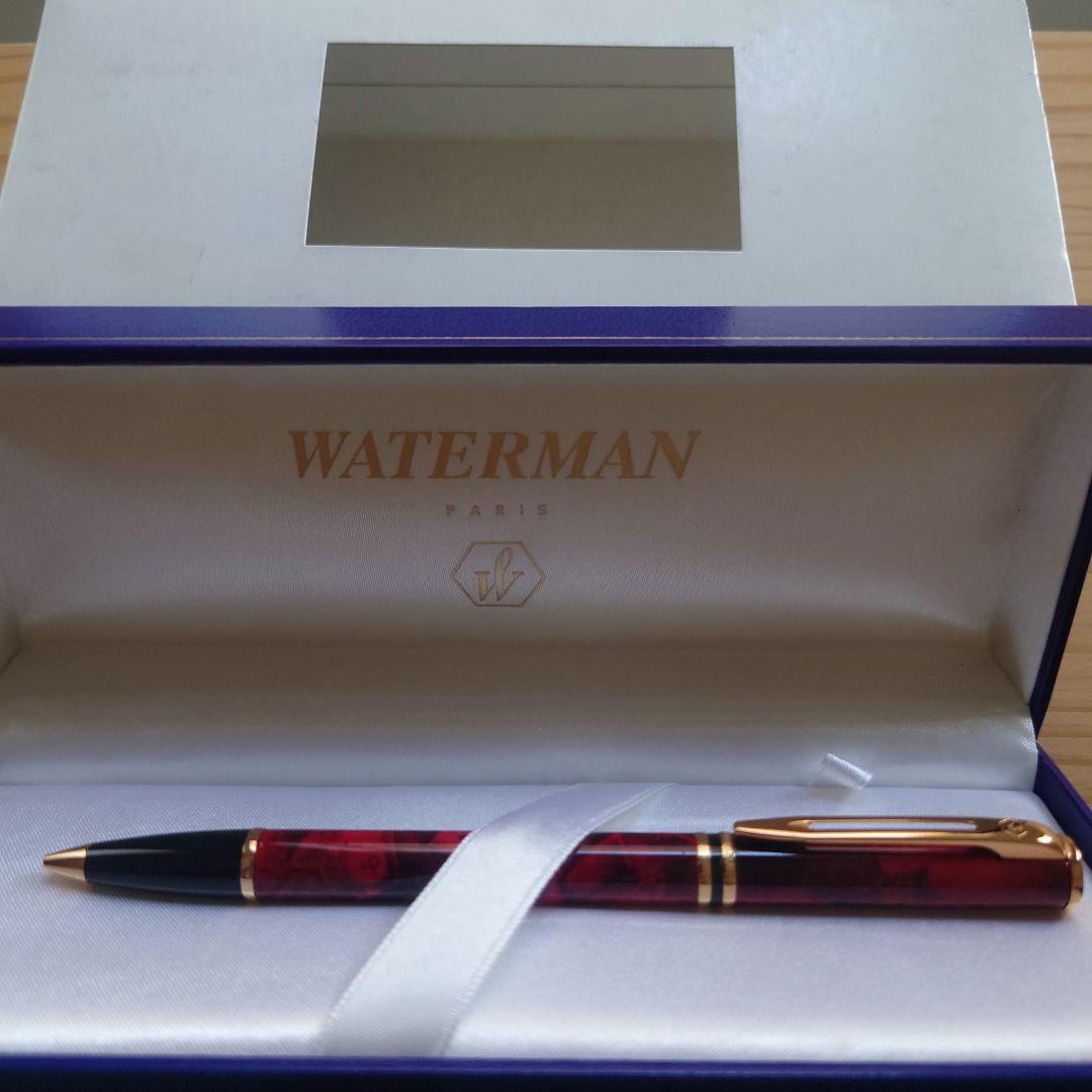 希少　WATERMAN シャープペン　赤　マーブル 専用ケース付き