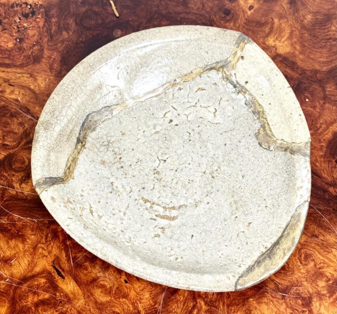 桃山時代 古唐津皿 発掘品 古茶碗 ウブ品 入手困難 骨董 時代物WWTT390