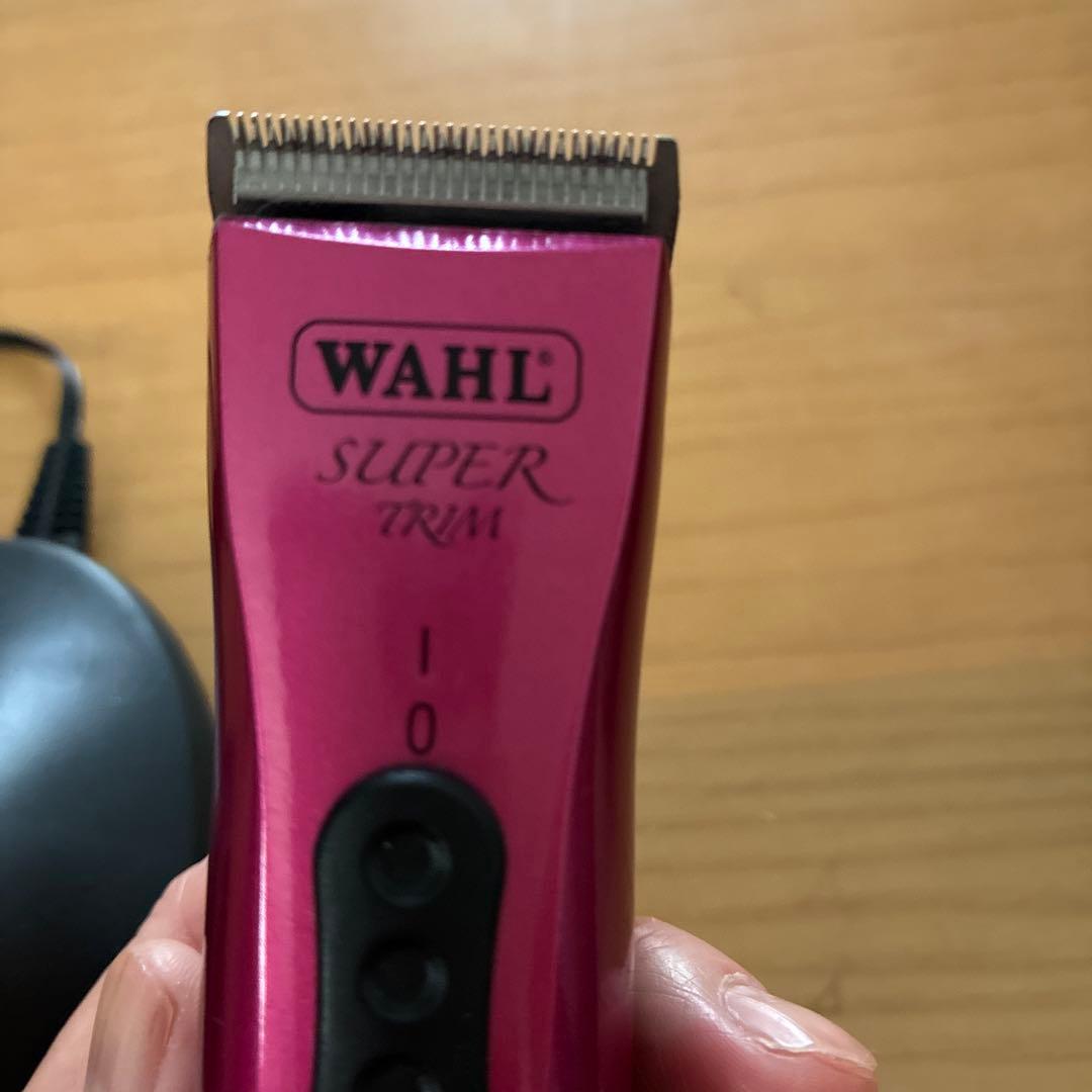WAHL SUPER TRIM ピンク バリカン 充電器付き