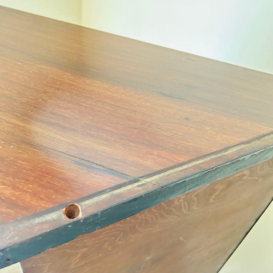 アンティーク　コーナーキャビネット　ガラス　マホガニー材　1910年代　イギリス