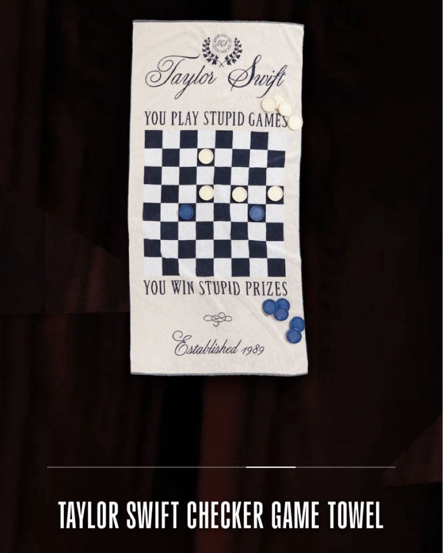 ミュージシャン Taylor Swift Checker Game Towel