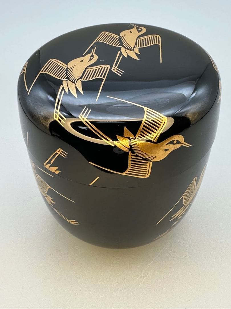 茶道具　棗　新井司峰　千鳥蒔絵