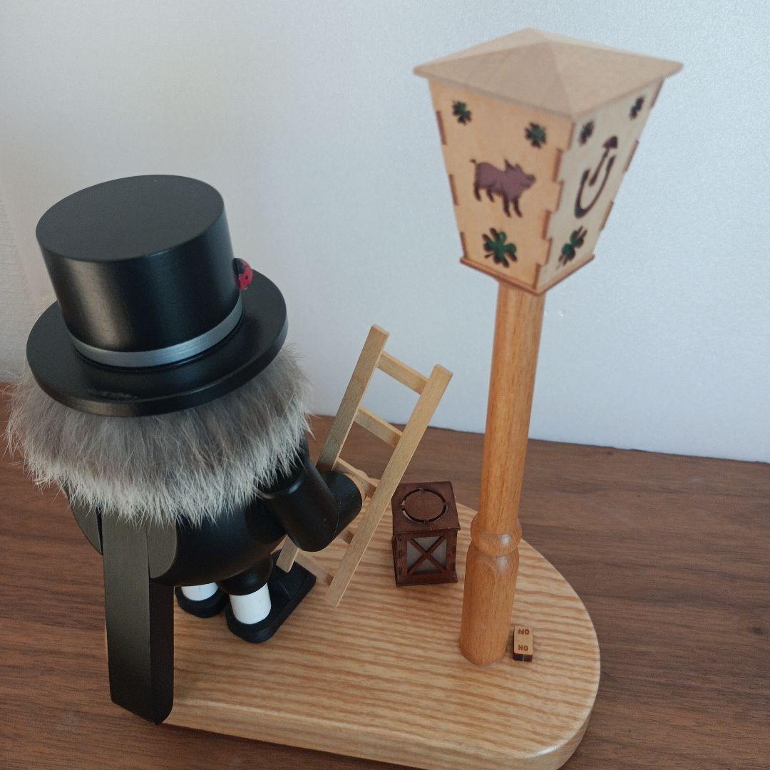 くるみ割り人形〈煙突掃除夫と街灯〉リヒャルトグレーザー ザイフェン ランプ付置物