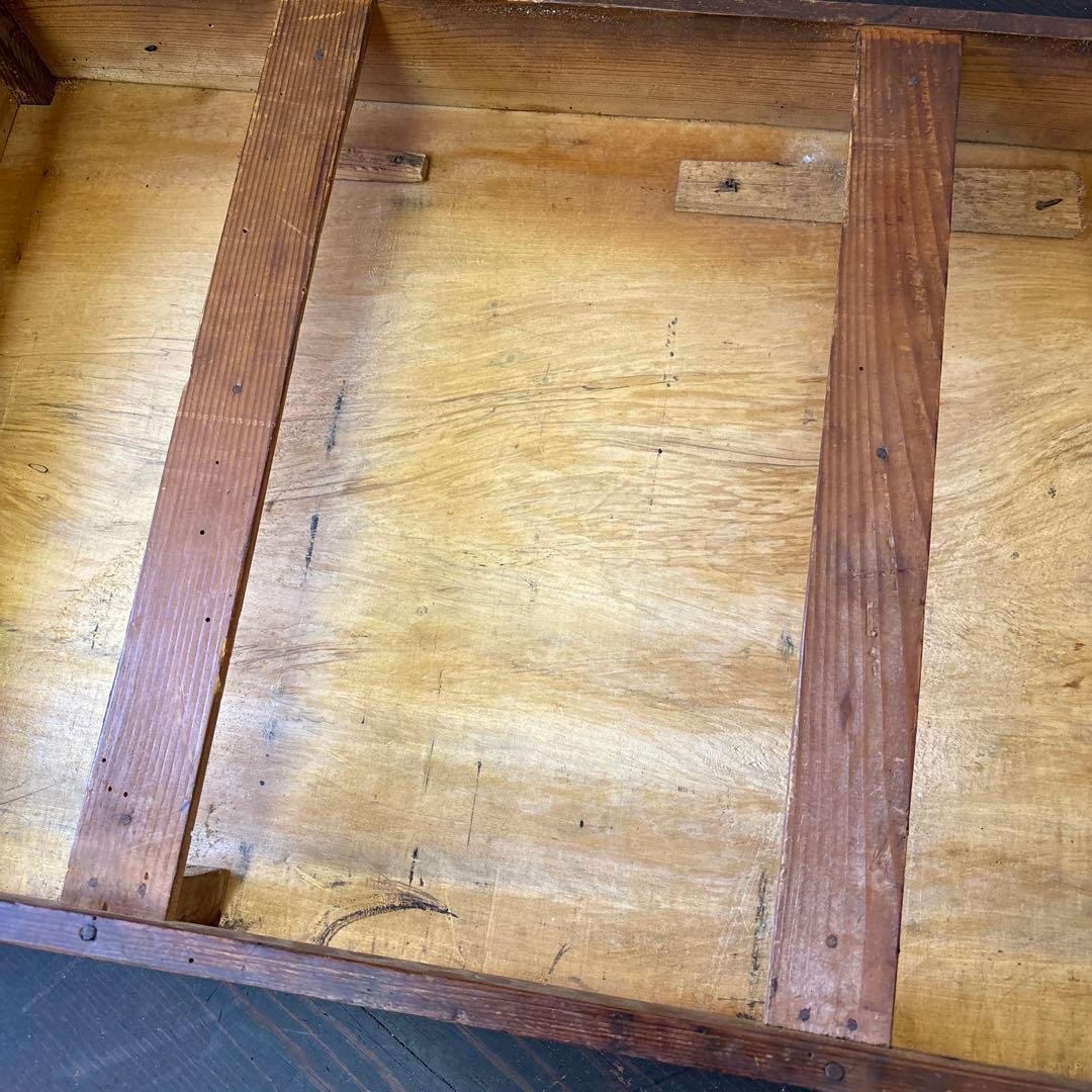 昭和レトロ 文机 ローテーブル 引き出し3杯 古家具 木製 机 ヴィンテージ