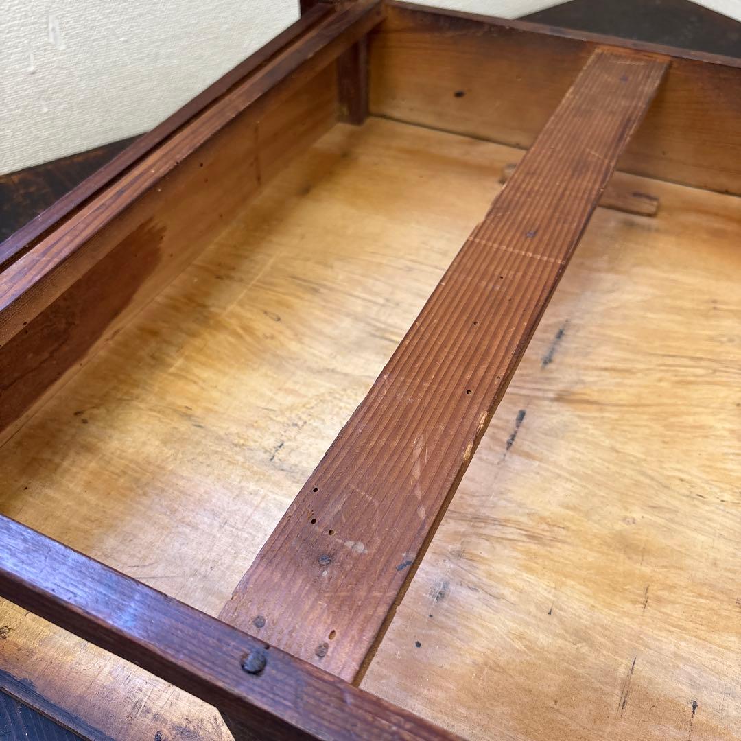 昭和レトロ 文机 ローテーブル 引き出し3杯 古家具 木製 机 ヴィンテージ