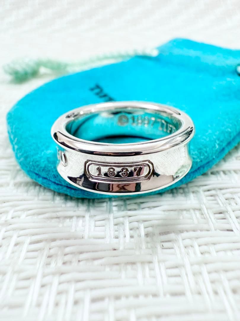 ティファニー　ナローリング　指輪　13号　研磨済み　1837 TIFFANY