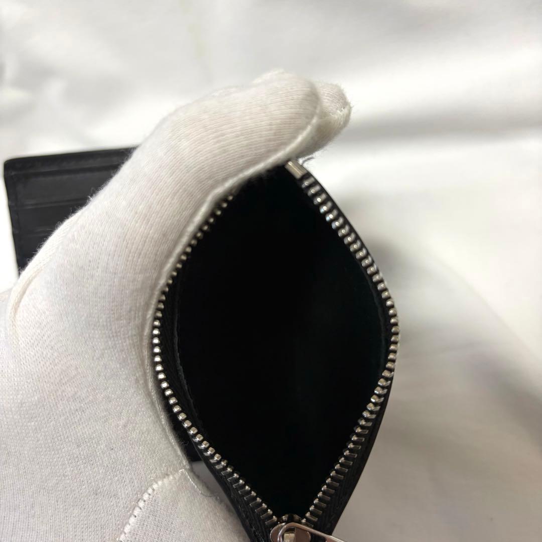 美品　LOEWE ロエベ アナグラム スリムコンパクトウォレット 二つ折り 黒