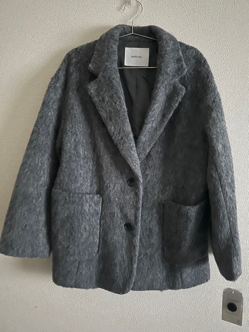 SHIPS any: ☆ ウール ミックス シャギー シングル コート　新品