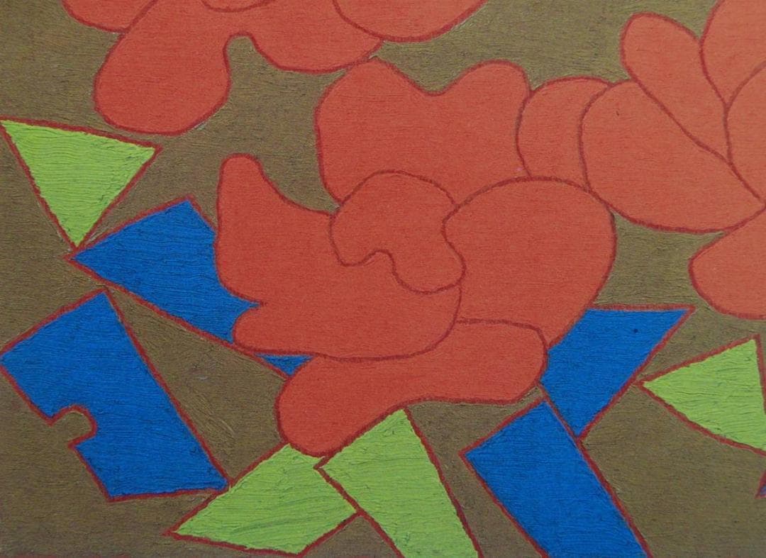 熊谷 守一、「薔薇」、希少画集・額装画、日本製・新品額縁にて額装致します