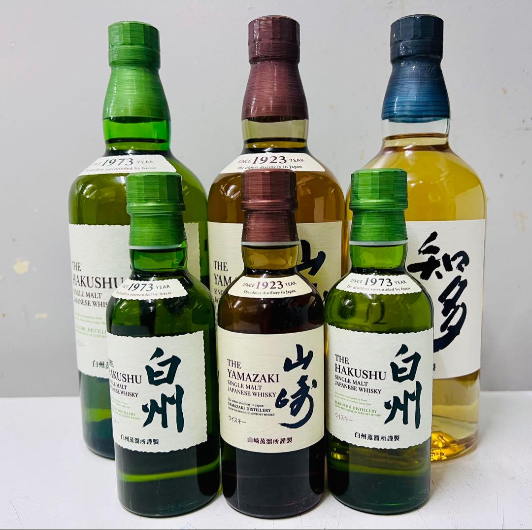 山崎・白州・知多700ml ミニボトル山崎・白州×2 、180ml計6本セット