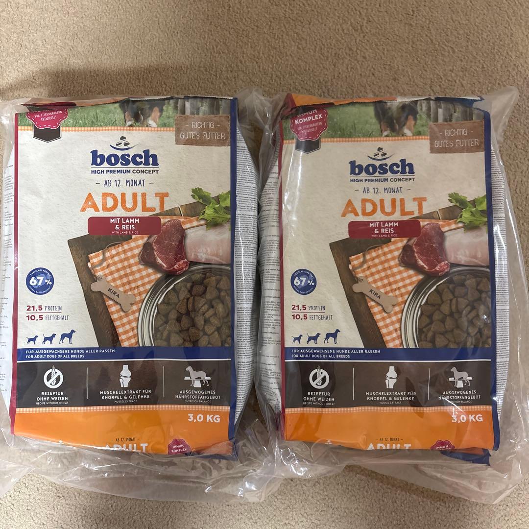 【未開封】ボッシュ ハイプレミアムアダルトラム＆ライス 3kg×2袋（計6kg）