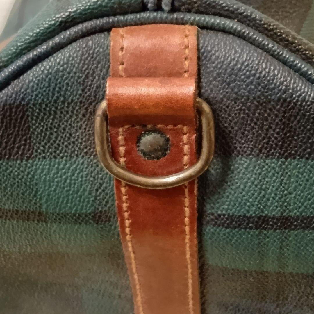 こ*う様 【ポロラルフローレン】ボストンバッグ グリーン・ネイビー チェック柄